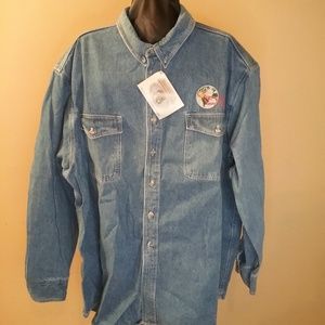 NWT BEAR-BACK denim shirt